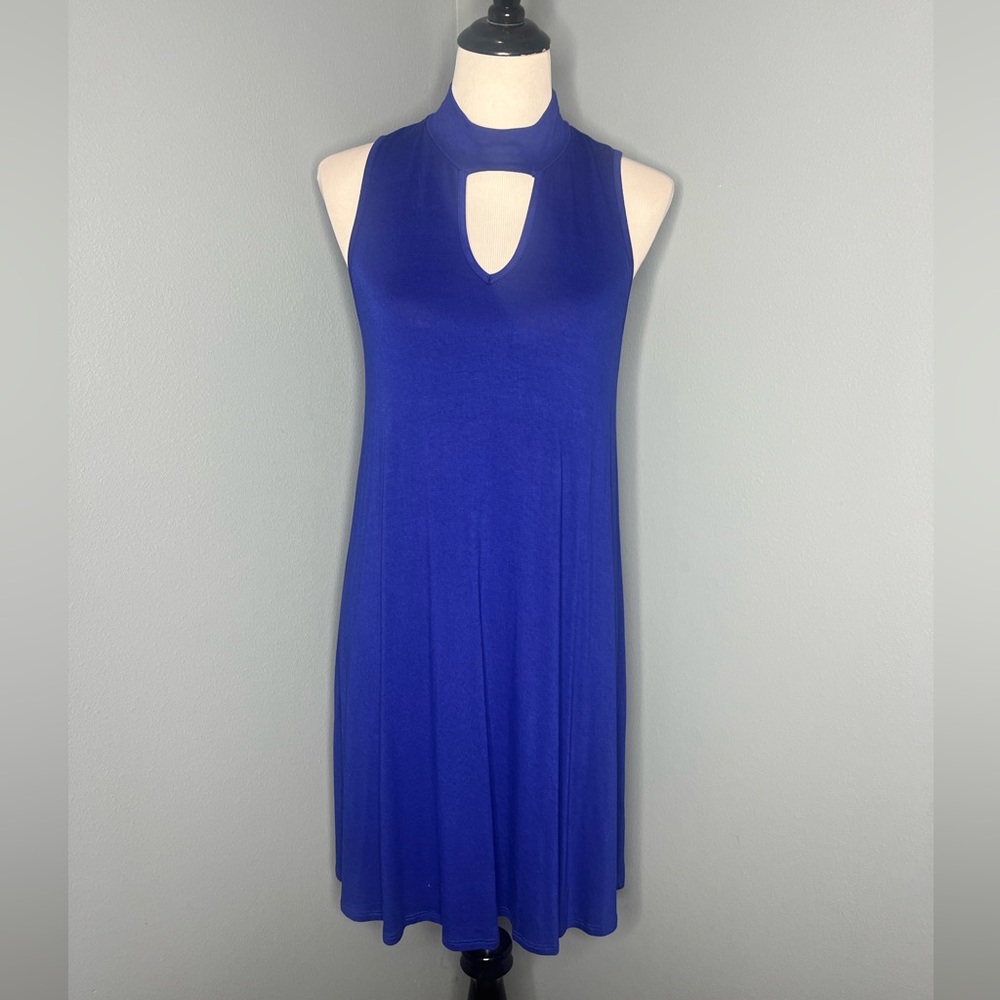 Peach Love California Royal Blue Cut Out Dress Size Medium New with Tags
